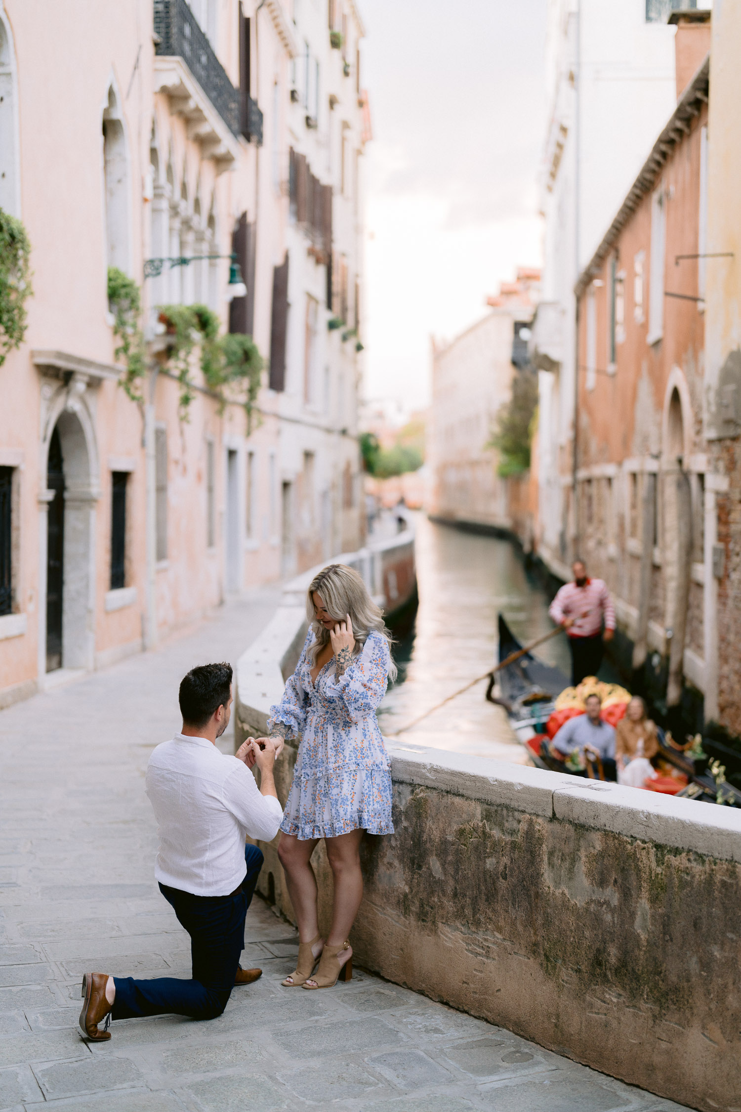 surprise proposal photographer in Venice